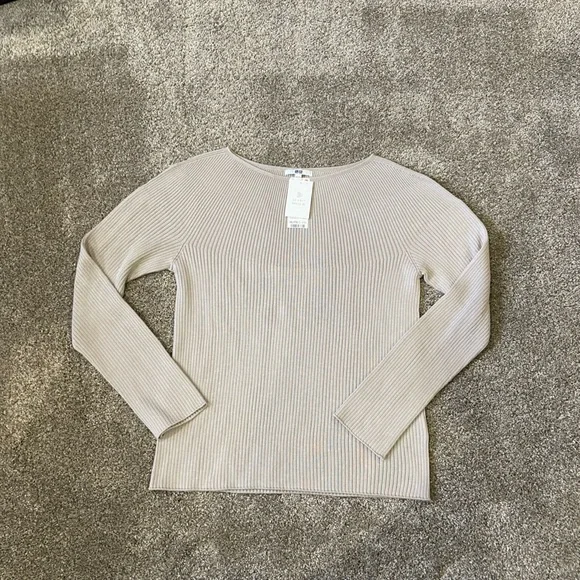 Uniqlo Size XXL Women's Ribbed Sweater - Light Taupe - Picture 9 of 11